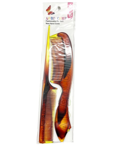 pettini p/capelli 2pz tartarugati    195: tuttocasashop.it: igiene e cura della persona
