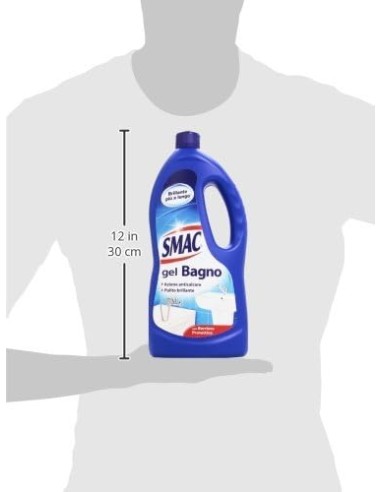 smac gel bagno 850ml - anticalcare - brillante - con barriera protettiva: tuttocasashop.it: pulizia e cura della casa