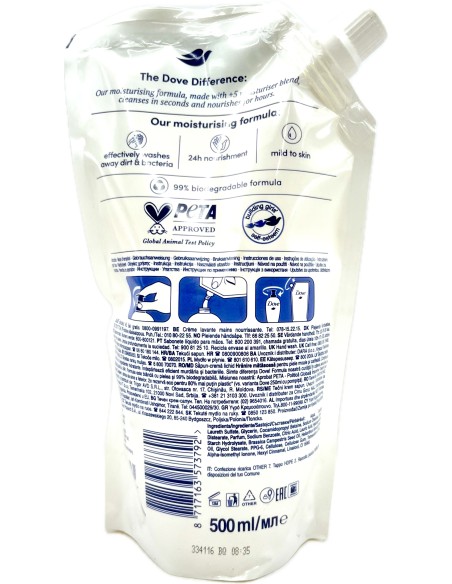 dove sapone liquido 500ml - silk - busta ecoricarica: tuttocasashop.it: igiene e cura della persona