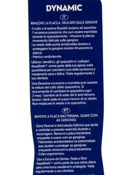 aquafresh dynamic spazzolino per igiene orale - medium - setole media: tuttocasashop.it: igiene e cura della persona