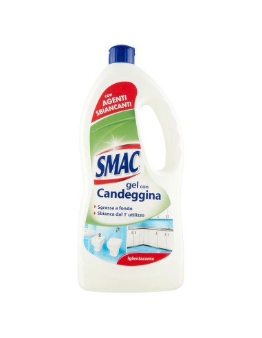 smac gel con candeggina 850ml - formula igienizzante - ultrabianco brillante: tuttocasashop.it: pulizia e cura della casa