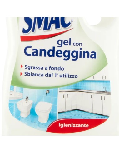 smac gel con candeggina 850ml - formula igienizzante - ultrabianco brillante: tuttocasashop.it: pulizia e cura della casa