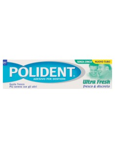 polident crema adesiva per dentiere - tubo da 40 grammi - ultra fresh: tuttocasashop.it: igiene e cura della persona