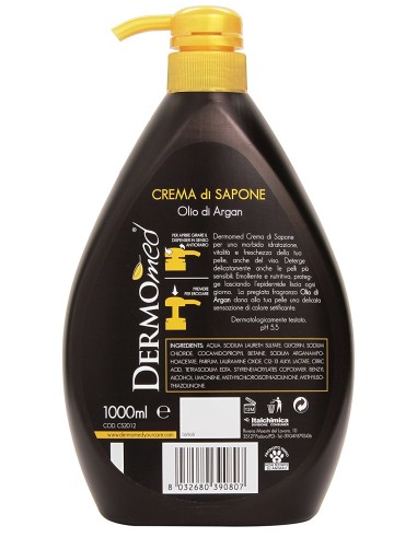 dermomed sapone liquido 1 litro - con erogatore - olio di argan: tuttocasashop.it: igiene e cura della persona