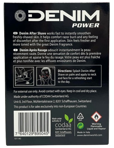 denim after shave lozione dopobarba 100ml - power: tuttocasashop.it: igiene e cura della persona