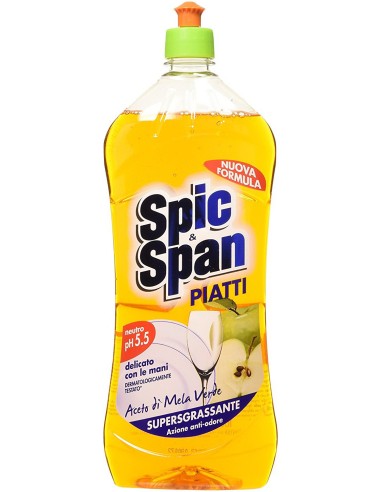 spic&span detersivo per piatti 1l - aceto di mela: tuttocasashop.it: pulizia e cura della casa