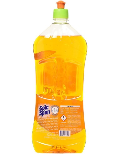 spic&span detersivo per piatti 1l - aceto di mela: tuttocasashop.it: pulizia e cura della casa