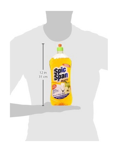 spic&span detersivo per piatti 1l - aceto di mela: tuttocasashop.it: pulizia e cura della casa