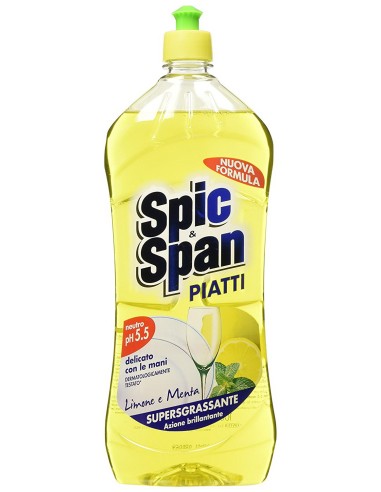spic&span detersivo per piatti 1l - limone e menta: tuttocasashop.it: pulizia e cura della casa