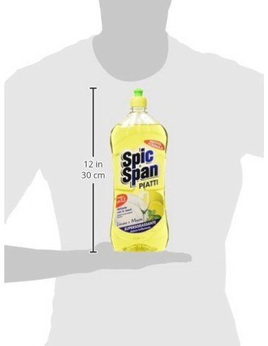 spic&span detersivo per piatti 1l - limone e menta: tuttocasashop.it: pulizia e cura della casa