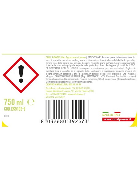 dual power sgrassatore universale spray 750ml - limone: tuttocasashop.it: pulizia e cura della casa