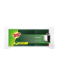 scotch-brite 3 spugne con abrasivo e impugnatura salvadita: tuttocasashop.it: pulizia e cura della casa
