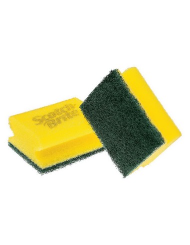 scotch-brite 3 spugne con abrasivo e impugnatura salvadita: tuttocasashop.it: pulizia e cura della casa