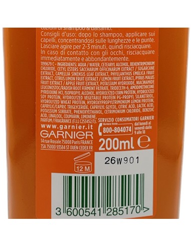fructis balsamo per capelli - 200ml - addio danni - capelli danneggiati: tuttocasashop.it: igiene e cura della persona