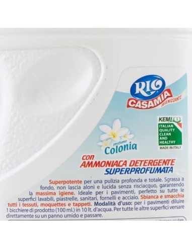 rio casamia 1250ml colonia - pavimenti e superfici con ammoniaca detergente: tuttocasashop.it: pulizia e cura della casa