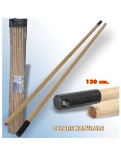 manico scopa legno 130cm con appendino - attacco universale a vite: tuttocasashop.it: pulizia e cura della casa