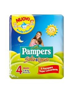 pampers sole e luna pannolini - taglia 4 maxi 7-18kg - 18 pezzi: tuttocasashop.it: igiene e cura della persona