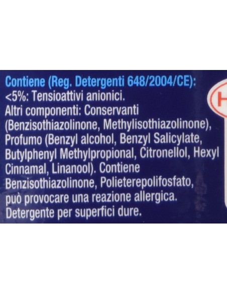 bref detergente liquido per pavimenti 1.25l - brillante - blu: tuttocasashop.it: pulizia e cura della casa