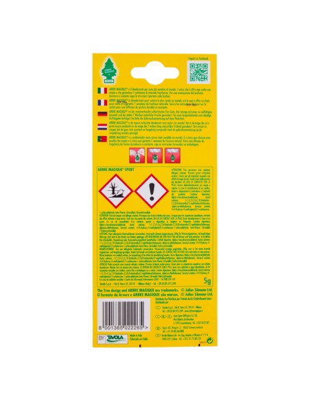 arbre magique alberello deodorante per auto - 1 pezzo - sport: tuttocasashop.it: pulizia e cura della casa