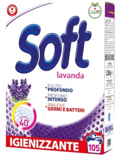 soft detersivo lavatrice in polvere fusto 105 misurini - lavanda: tuttocasashop.it: prodotti per bucato e tessuti