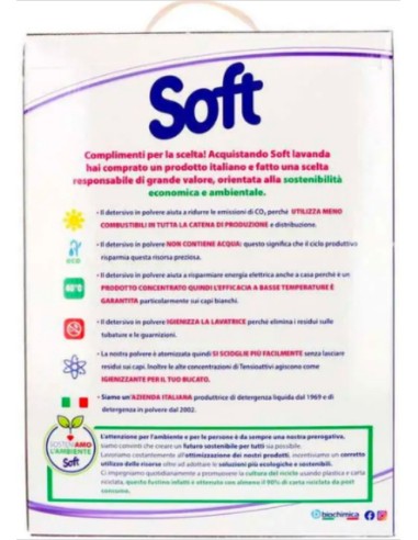 soft detersivo lavatrice in polvere fusto 105 misurini - lavanda: tuttocasashop.it: prodotti per bucato e tessuti