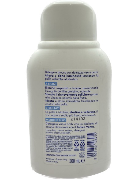 venus latte detergente per viso e occhi - 200ml - strucca deterge idrata: tuttocasashop.it: igiene e cura della persona