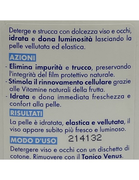 venus latte detergente per viso e occhi - 200ml - strucca deterge idrata: tuttocasashop.it: igiene e cura della persona