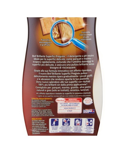 bref detergente liquido per pavimenti 125l - superfici pregiate: tuttocasashop.it: pulizia e cura della casa