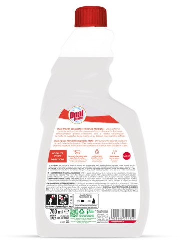 dual power sgrassatore universale spray 750ml - marsiglia - ricarica: tuttocasashop.it: pulizia e cura della casa
