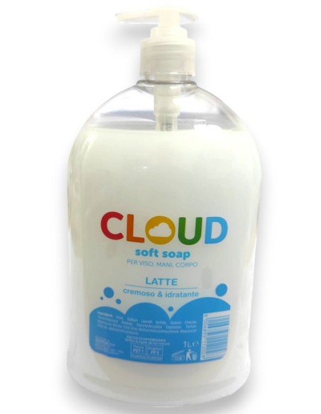 cloud sapone liquido - 1 litro - con erogatore - latte: tuttocasashop.it: igiene e cura della persona