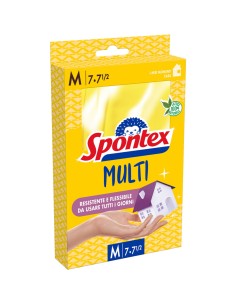 spontex multi guanti gomma felpati - taglia media m 7.5: tuttocasashop.it: pulizia e cura della casa