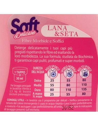 soft detersivo liquido per capi delicati 1 litro - 16 lavaggi - classico: tuttocasashop.it: prodotti per bucato e tessuti