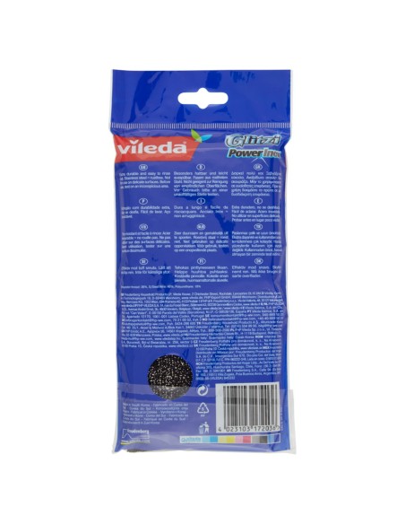 vileda glitzi power inox 2pz - spugne in fibra abrasiva: tuttocasashop.it: pulizia e cura della casa