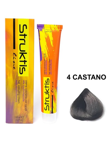 struktis crema colorante 100ml - 4 castano: tuttocasashop.it: igiene e cura della persona