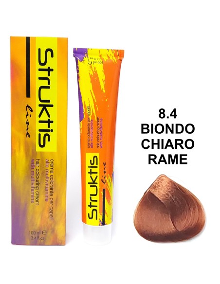 struktis crema colorante 100ml - 8.4 biondo chiaro rame: tuttocasashop.it: igiene e cura della persona