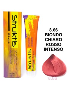 struktis crema colorante 100ml - 8.66 biondo chiaro rosso intenso: tuttocasashop.it: igiene e cura della persona