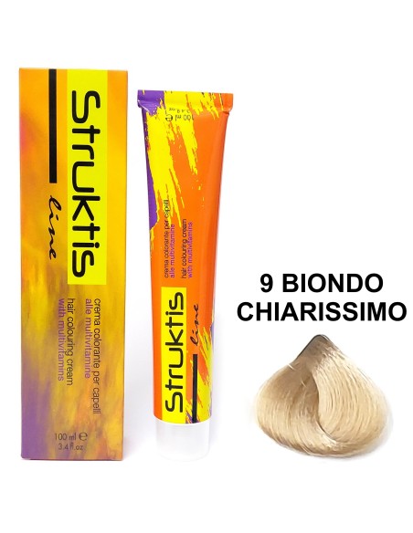 struktis crema colorante 100ml - 9 biondo chiarissimo: tuttocasashop.it: igiene e cura della persona