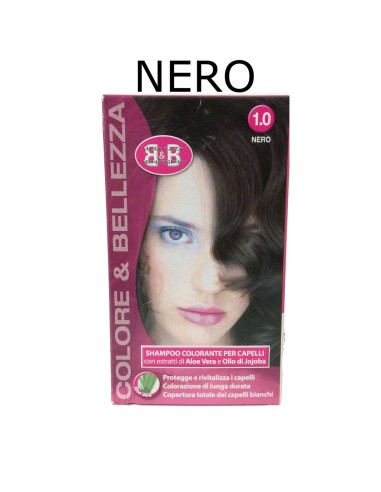 b&b bellezza benessere shampoo colorante capelli - n. 1 nero: tuttocasashop.it: igiene e cura della persona