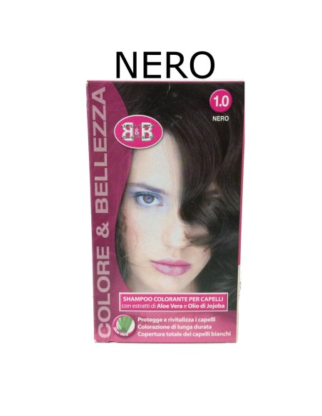 b&b bellezza benessere shampoo colorante capelli - n. 1 nero: tuttocasashop.it: igiene e cura della persona