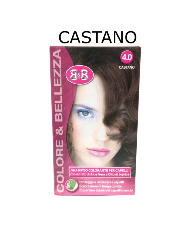 b&b bellezza benessere shampoo colorante capelli - n. 4 castano: tuttocasashop.it: igiene e cura della persona