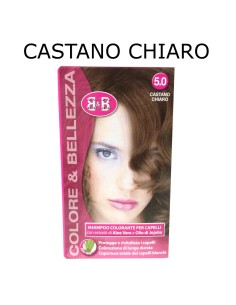 b&b bellezza benessere shampoo colorante capelli - n. 5 castano chiaro: tuttocasashop.it: igiene e cura della persona