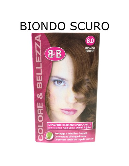 b&b bellezza benessere shampoo colorante capelli - n. 6 biondo scuro: tuttocasashop.it: igiene e cura della persona