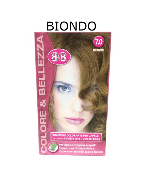b&b bellezza benessere shampoo colorante capelli - n. 7 biondo: tuttocasashop.it: igiene e cura della persona
