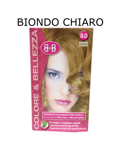 b&b bellezza benessere shampoo colorante capelli - n. 8 biondo chiaro: tuttocasashop.it: igiene e cura della persona