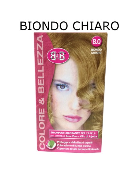 b&b bellezza benessere shampoo colorante capelli - n. 8 biondo chiaro: tuttocasashop.it: igiene e cura della persona