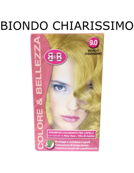 b&b bellezza benessere shampoo colorante capelli - n. 9 biondo chiarissimo: tuttocasashop.it: igiene e cura della persona
