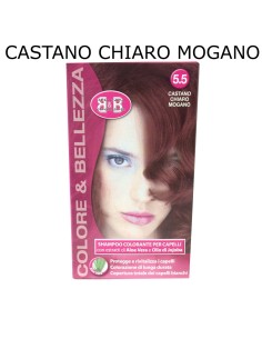 b&b bellezza benessere shampoo colorante capelli - n. 5.5 castano ch. mogano: tuttocasashop.it: igiene e cura della persona