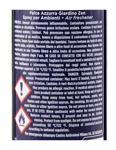 felce azzurra aria di casa deodorante - spray 250ml - giardino zen: tuttocasashop.it: pulizia e cura della casa