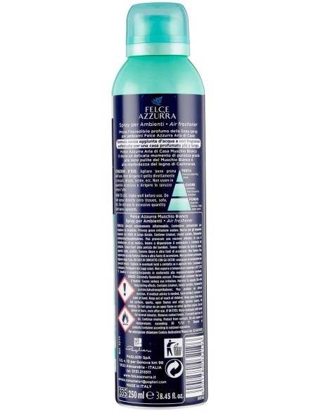 felce azzurra aria di casa deodorante - spray 250ml - muschio bianco: tuttocasashop.it: pulizia e cura della casa