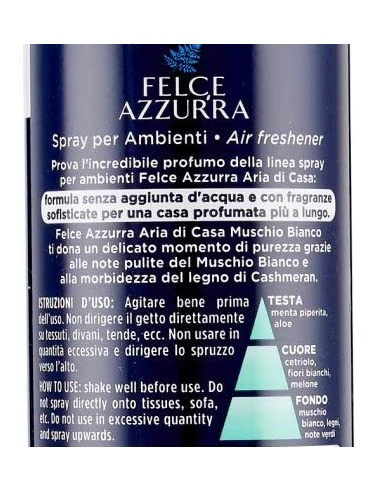 felce azzurra aria di casa deodorante - spray 250ml - muschio bianco: tuttocasashop.it: pulizia e cura della casa